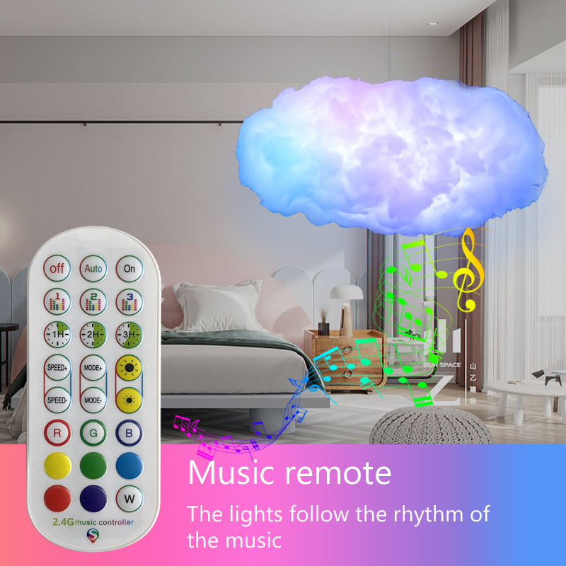 Luz de nube USB Control de aplicación Sincronización de música Luz ambiental 3D RGBIC-USB Cloud Light APP Control Music Synchronization 3D RGBIC Ambient Light