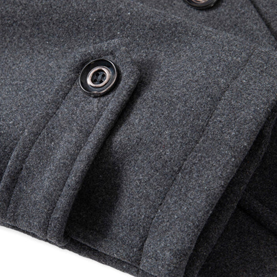 Abrigo de lana gruesa resistente al frio-Cold-resistant Plus Cotton Woolen Men's Jacket
