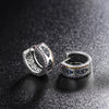 Sterling Silver 925 Ring Women's Luxury Small Group Full Diamond Wide Edition Earrings