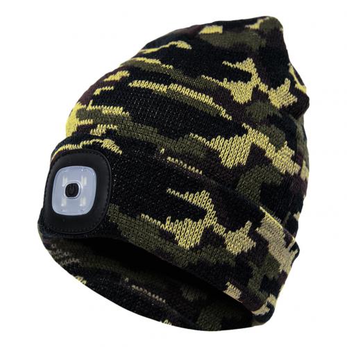 Sombrero de punto con LED -LED Knit Hat Button Cell Type Knitted Hat With Light Glowing