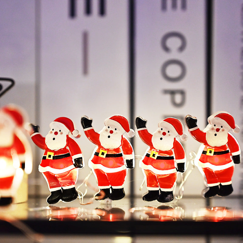 Luces decorativas de cadena-Christmas Santa Claus Modeling Decorative String Lights