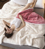 Mantas gruesas y cálidas de invierno, edredón súper suave para el hogar-Fleece Blankets And Throws Thick Warm Winter Blankets Home Super Soft Duvet Luxury Solid Blankets On Twin Bedding