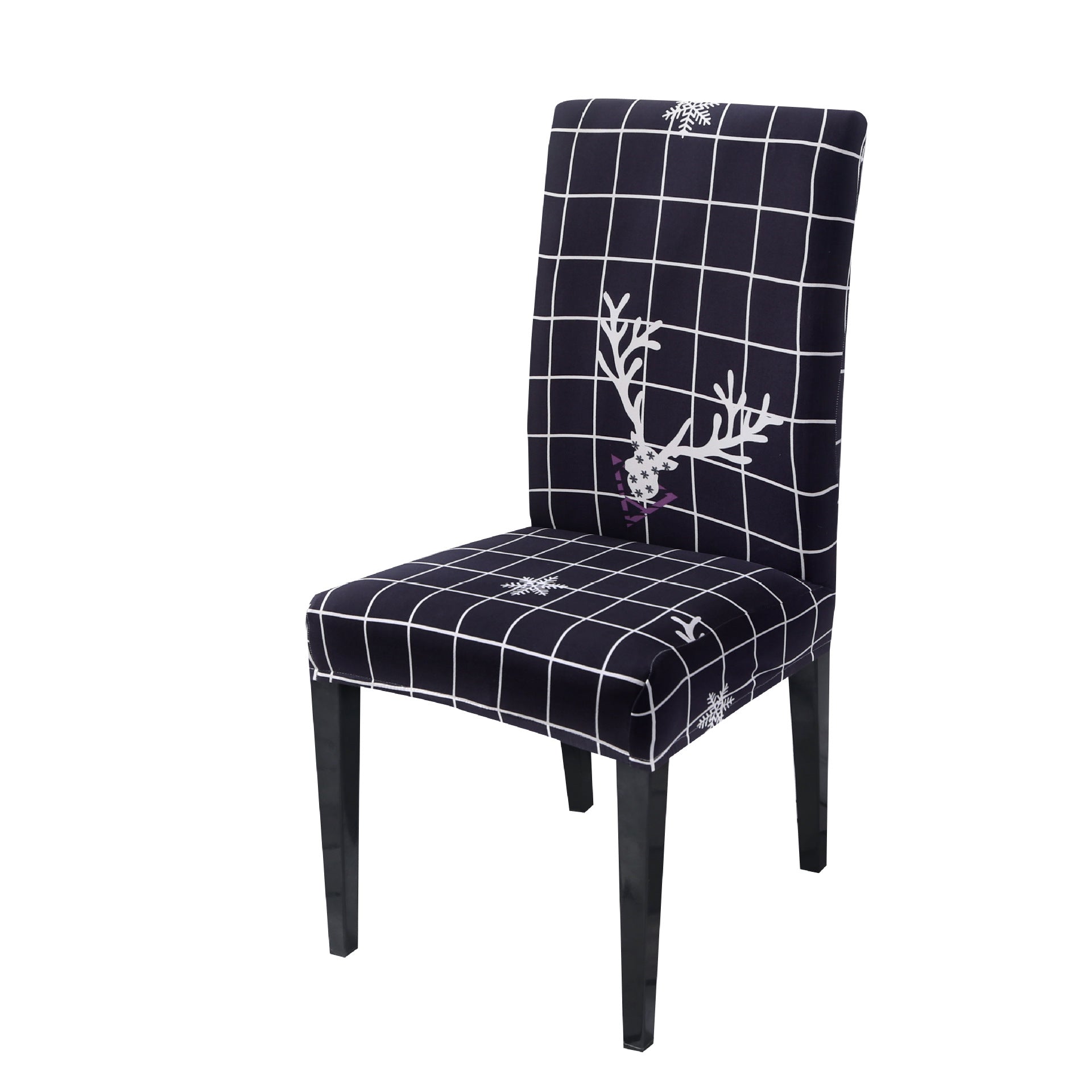 Funda elástica universal para silla navideña.-Christmas universal elastic chair cover