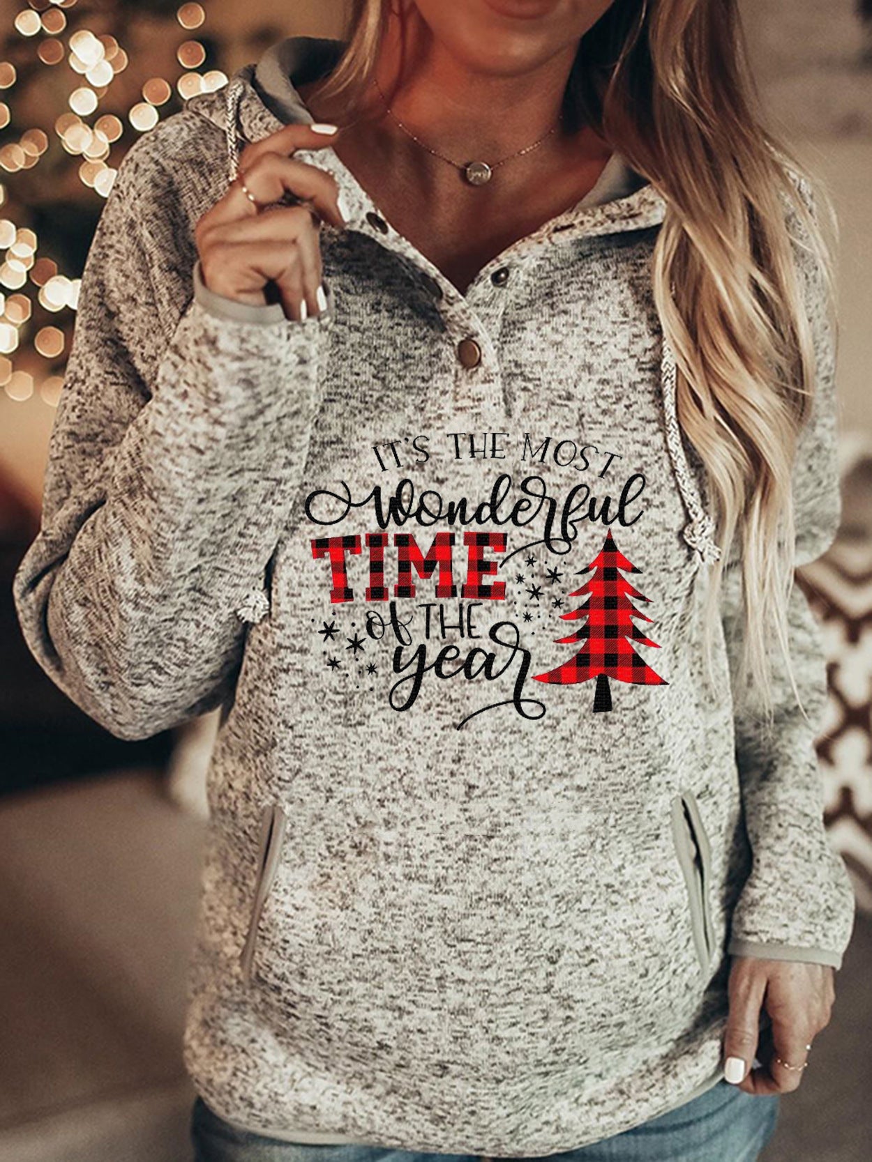 Jersey estampado navideño para Mujer-Women's Christmas Printed Sweater