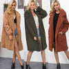 Chaqueta de abrigo de piel sintética y lana  -Winter Lambskin Faux Fur  Coat Jacket