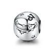 Vintage 925 Sterling Silver Aquarius Star Sign Zodiac Beads Charms fit Bracelets