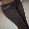 Leggings de mujer de felpa con hilo grueso y cintura alta-Women's plush thick threaded high waist leggings