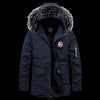 Abrigo de algodón cálido de invierno para hombre-Winter warm l men's cotton coat thick long hair fur collar coat