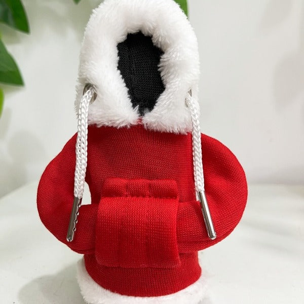Gorro Navideño Para Palanca De Cambios -Car Gear Lever Christmas Hat Set Of Ornaments