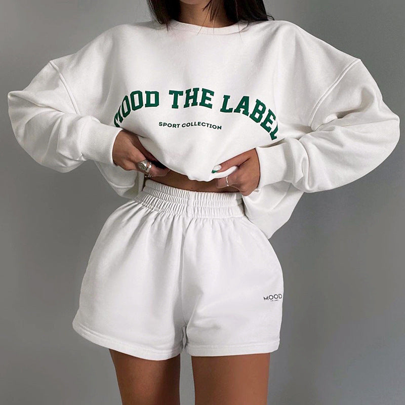 Suéter de diseño para mujer con letras estampadas y top suelto-Women's Design Sweater Printed Letters Loose Top