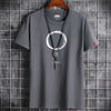 Cargar imagen en el visor de la galería, Camiseta de hombre de algodón con cuello redondo y estampado-Men&#39;s Cotton Round Neck Print T-shirt