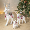 Decoraciones navideñas Muñeco ciervo de David blanco-Christmas Decorations White David's Deer Doll