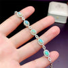 New Natural Opal Bracelet 925 Silver Inlay