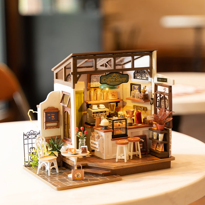 Kit de Casa en Miniatura Rolife Cafe Construcción de Madera 3D-Rolife  Cafe Miniature House Kit 3D Wooden Building