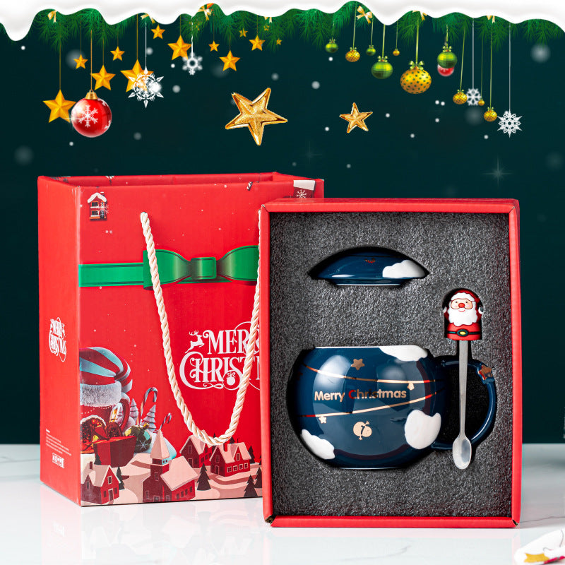 Taza de Ceramica -Christmas Gift  Ceramic Cup With Cover