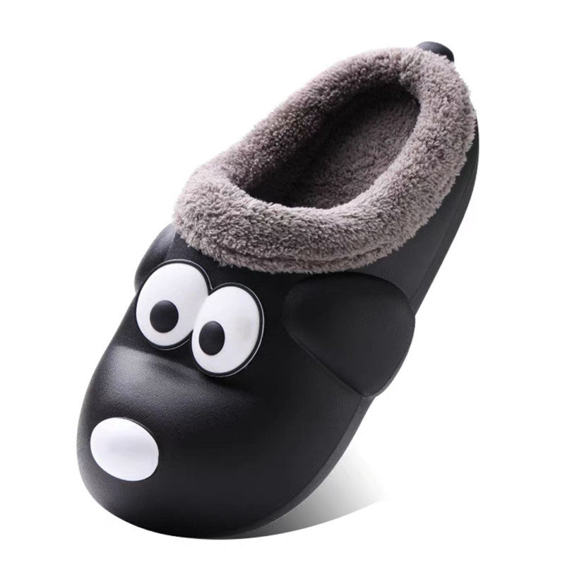 Cute Dog Shoes EVA Winter House Shoes  Fuzzy Slippers