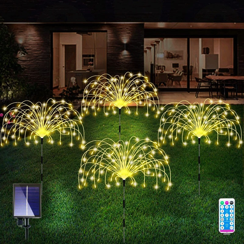 Lámpara solar de fuegos artificiales  -Solar Fireworks Lamp  Waterproof