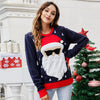 Suéter de punto  con cabeza de Papá Noel para mujer-Women's Cute Santa Claus Head Knit Sweater