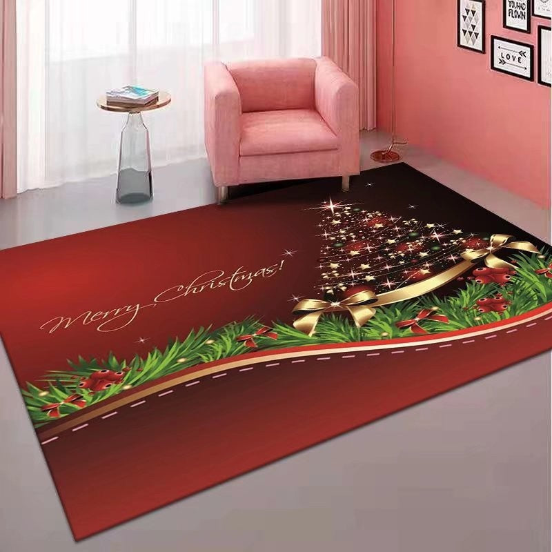 Alfombra festiva navideña-Christmas Carpet Festive Holiday Mat