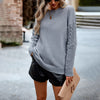 Cargar imagen en el visor de la galería, Suéter sencillo con cuello redondo para mujer-Women&#39;s Simple Round Neck Sweater
