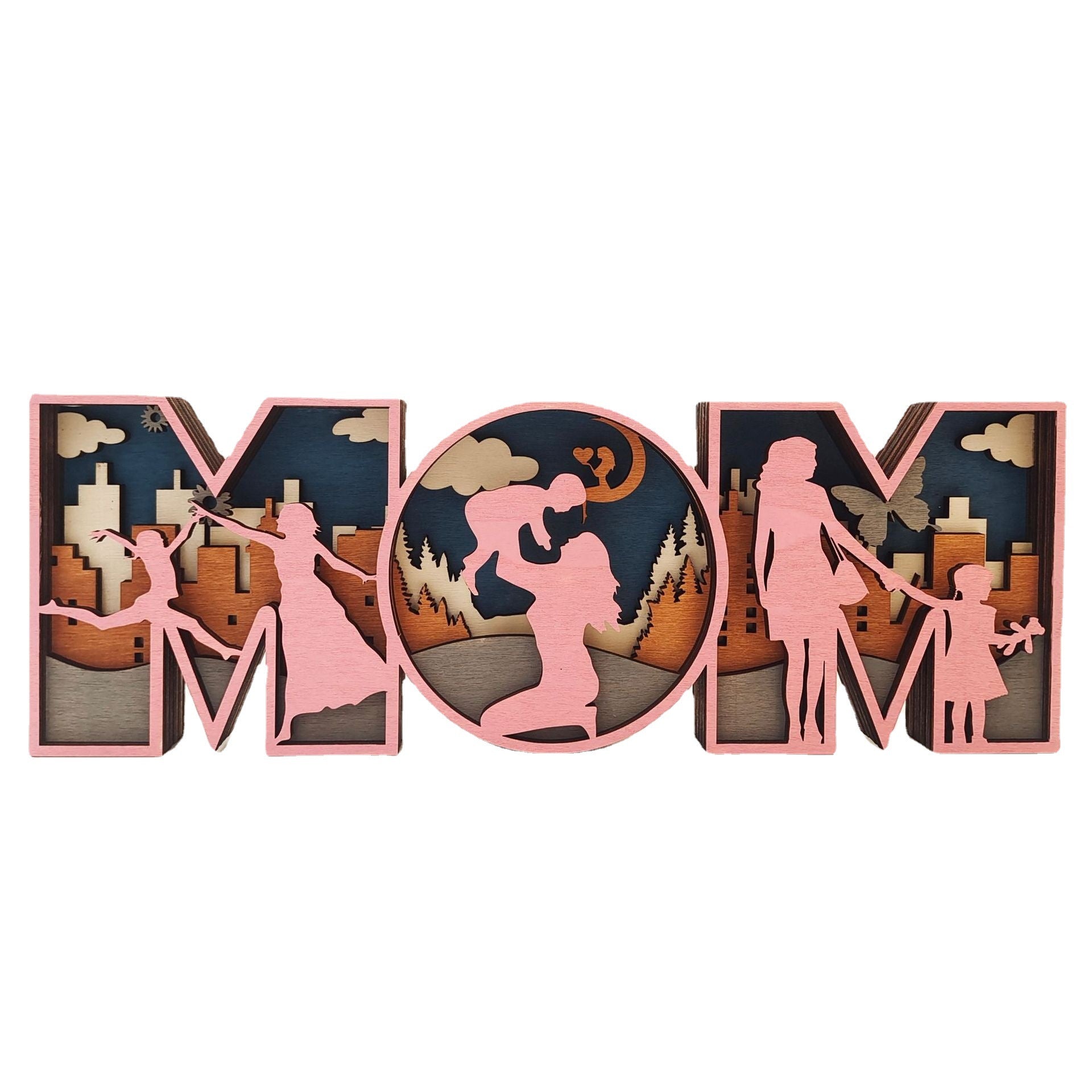 Mothers Day Fathers Day Wooden Crafts Decoration Creative Home Decoration