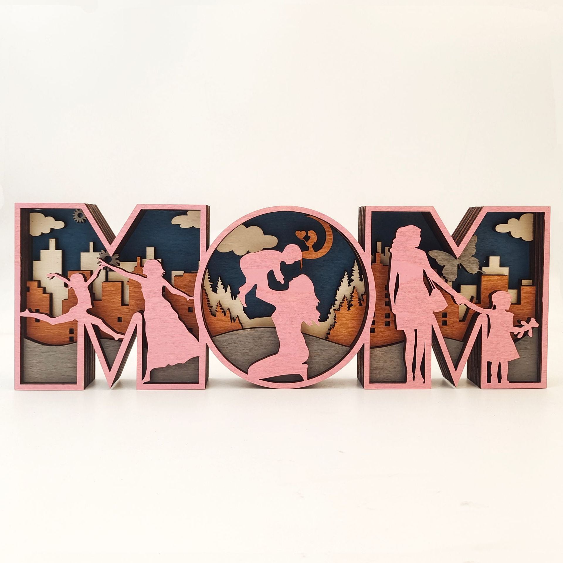 Mothers Day Fathers Day Wooden Crafts Decoration Creative Home Decoration