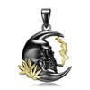 Cargar imagen en el visor de la galería, Smoking Skull Pendant Halloween S925 Sterling Silver Necklace Personality Dark Wind