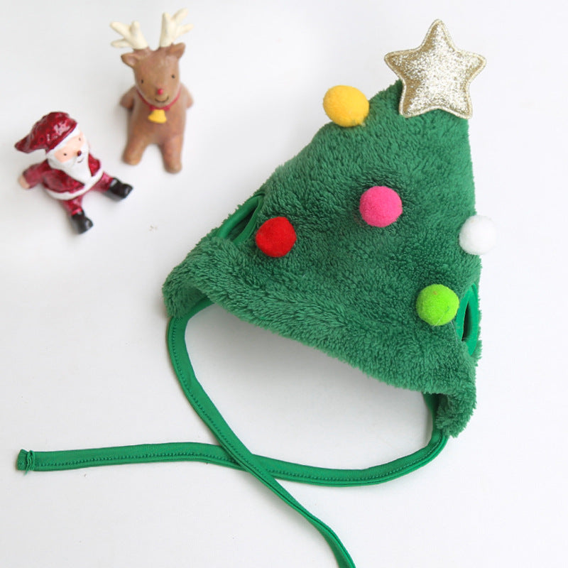Perros y Gatos  Navidad Sombreros  Toalla Babero-Dog Cat Pet Christmas Hat Saliva Towel Bib