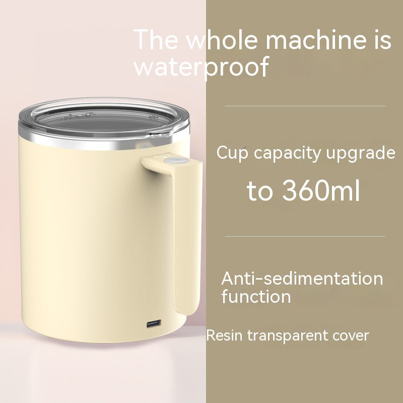 Taza de café mezcladora automática magnética inteligente portátil-Portable Smart Magnetic Automatic Mixing Coffee Cup Rechargeable Rotating Home Office Travel Stirring Cup