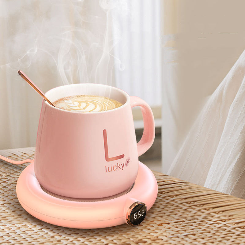 Calentador para taza de café posavasos cálido taza de calefacción inteligente-Coffee Mug Warmer Warm Coaster Smart Heating Cup Thermal Insulation Constant Temperature Coaster Heating Pad Desktop
