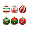 Caja de 30 globos pintados a mano para Navidad-Electroplating Hand-painted Plastic Ball Christmas Tree Decoration Pendant