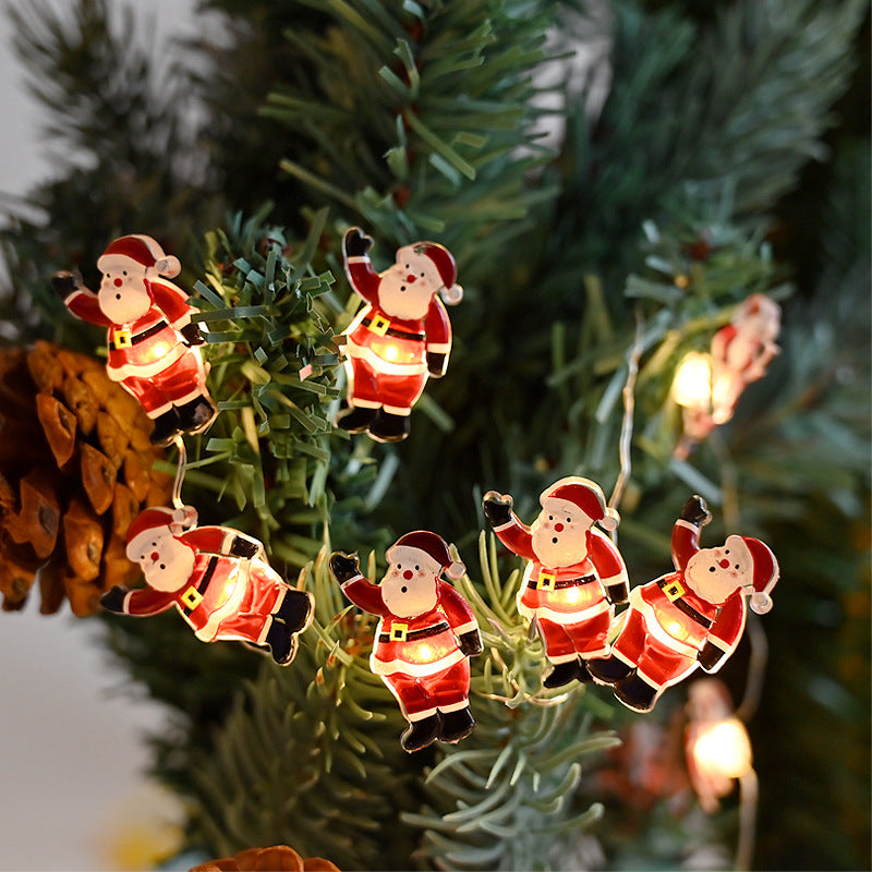 Luces decorativas de cadena-Christmas Santa Claus Modeling Decorative String Lights
