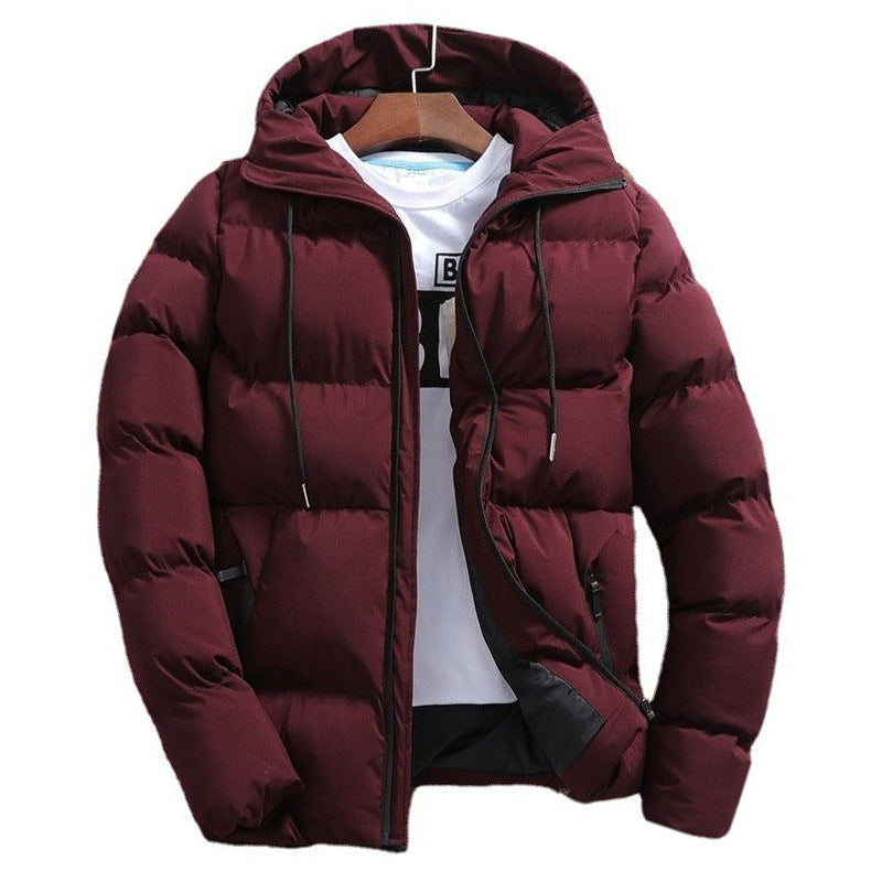 Chaqueta acolchada de algodón puro con capucha para hombre- Men's Pure Cotton Padded Jacket Hooded Coat
