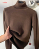 Cargar imagen en el visor de la galería, Suéter de invierno con cuello de alto para mujer-Turtle Neck Winter Sweater Women Elegant Thick Warm  Knitted