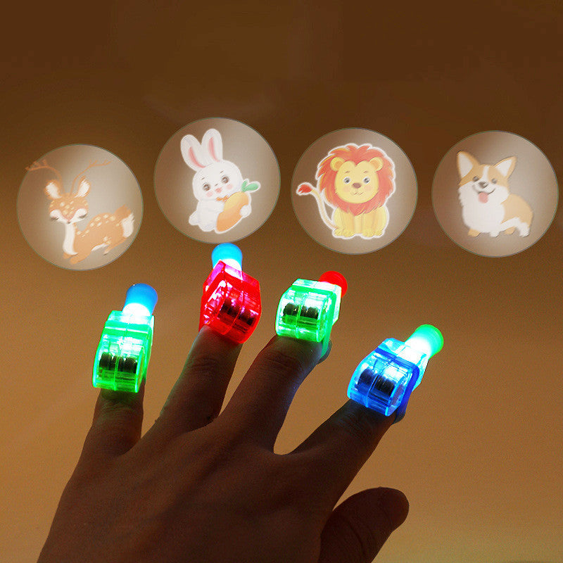 Lámpara de proyección de dedo de dibujos animados -Cartoon Finger Projection Lamp Luminous Toy