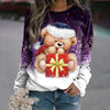 Cargar imagen en el visor de la galería, Sudadera de manga larga con cuello redondo y estampado navideño para mujer-Women&#39;s Christmas  Printed  Long Sleeve Round Neck Sweatshirt