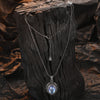 Cargar imagen en el visor de la galería, S925 Sterling Silver Vintage Cross Moonstone Necklace Women&#39;s High Sense Thailand Silver Pendant Personalized Jewelry