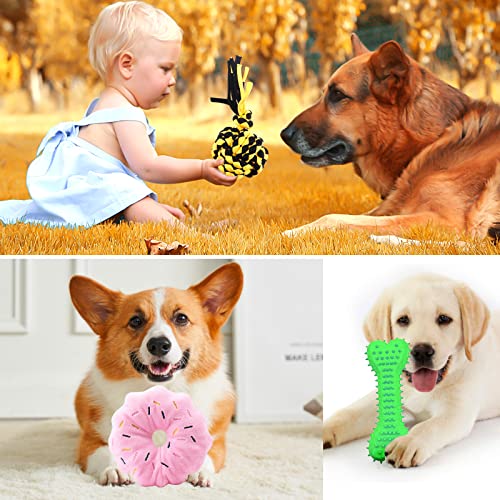 Tonsooze Kit de Juguetes para Perros, 20 Piezas Durables Masticables