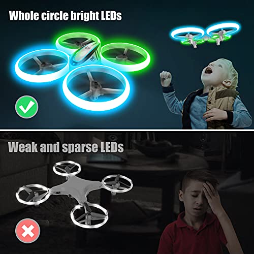Drones para Niños ,Dron Helicoptero Teledirigido, Cuadricóptero con Retención de Altitud y Modo Sin Cabeza