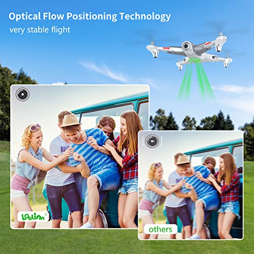 Dron con Tecnología de Posicionamiento de Flujo Óptico - 60 Minutos de Tiempo de Vuelo Largo / Vuelo Muy Estable - Drones con Cámara Diseñado para Niños Mayores de 10 Años