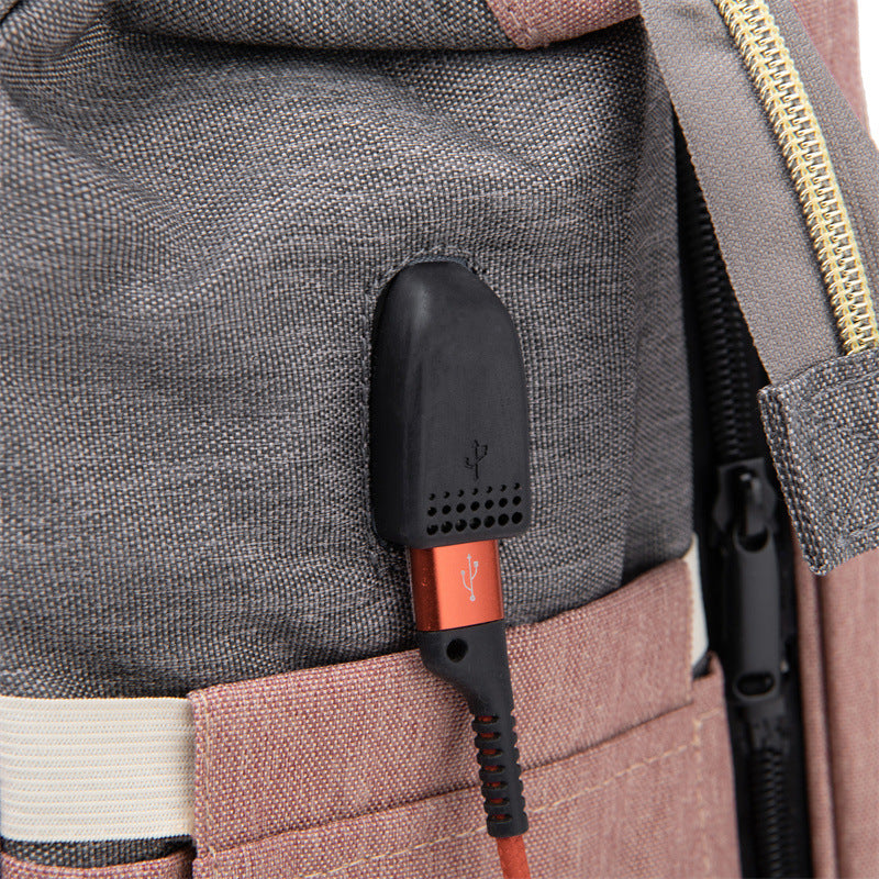 Mocilla+Cambiador para bebes USB- Baby Backpack Large Capacity Insulated Bag USB